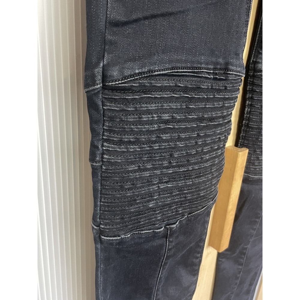 HUDSON Stark Moto Skinny Dark Blue Jeans Sz 27 Goth Biker Rock Retro Casual - Picture 3 of 8